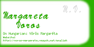 margareta voros business card
