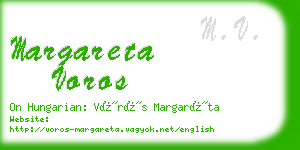 margareta voros business card